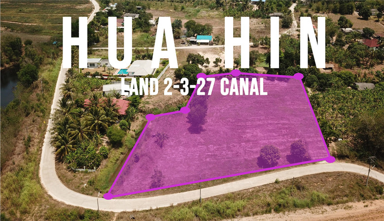 Land for sale 2-3-27 in Hua hin with a small stream surrounds